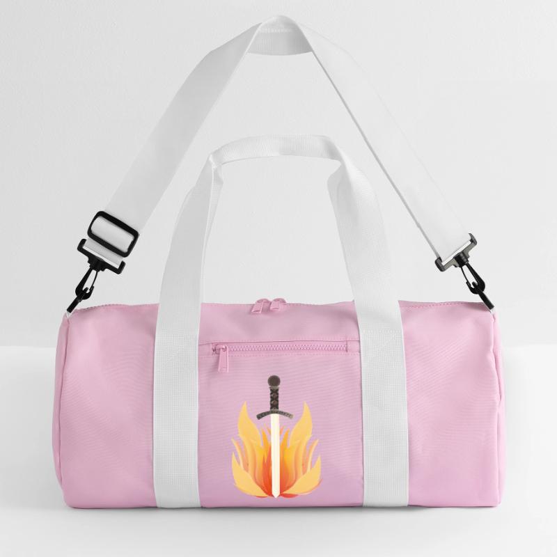 Long Sword with Flame Pattern, Fire Designs Recycled Duffel Bag