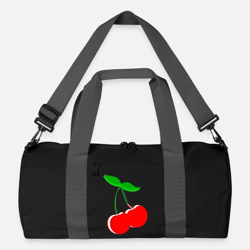 Kirsche Retro Früchte Obst Geschenk Geschenkidee Recycelte Duffel Bag