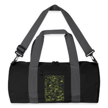 Yellow in the dark (acrylic paint) - Recycled Duffel Bag - black/graphite grey - Front