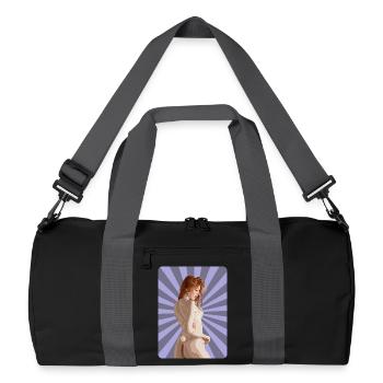 Sexy T-Shirt Redhead Girl Woman Pinup Comic Pop - Recycled Duffel Bag - black/graphite grey - Front