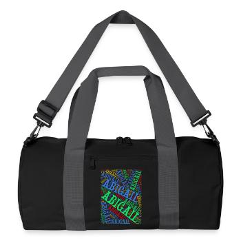 t-shirt Abigail word cloud t-shirt idée cadeau t-shirt - Sac de sport recyclé - noir/gris graphite - Devant