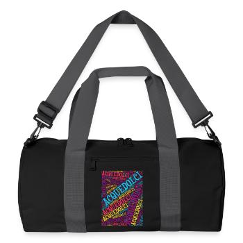 t-shirt Sicilia Acquedolci t-shirt word cloud t-shirt - Sac de sport recyclé - noir/gris graphite - Devant