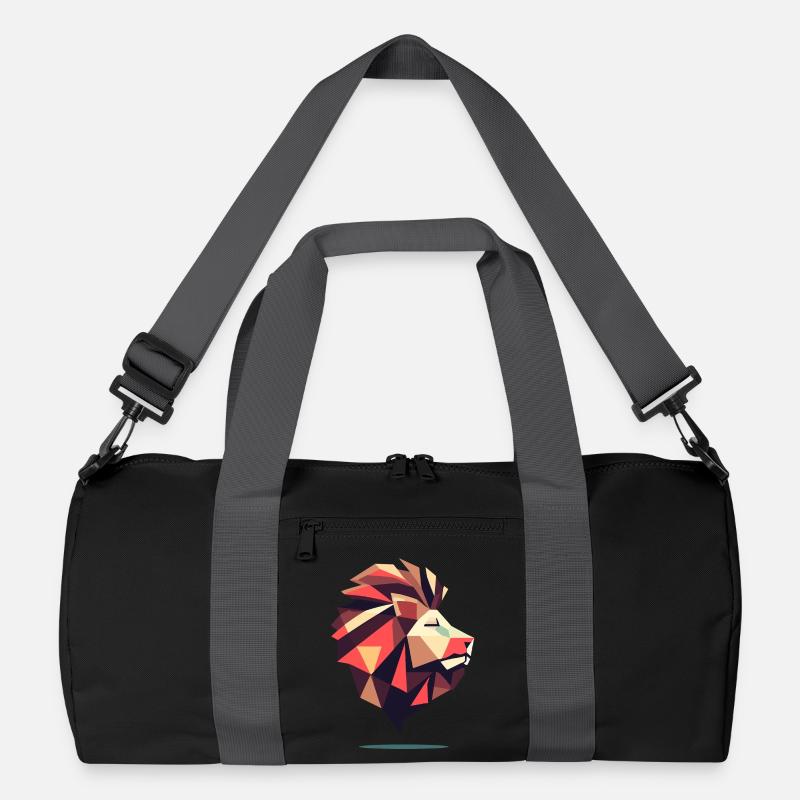 Eckgeometrischer Löwe Recycelte Duffel Bag