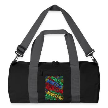 Idée cadeau Agostino t-shirt t-shirt nuage de mots - Sac de sport recyclé - noir/gris graphite - Devant