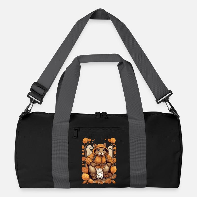 Süßes Eichhörnchen mit Maus Recycelte Duffel Bag