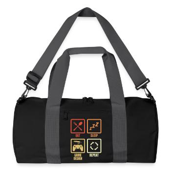Horaire du concepteur de jeux - Sac de sport recyclé - noir/gris graphite - Devant