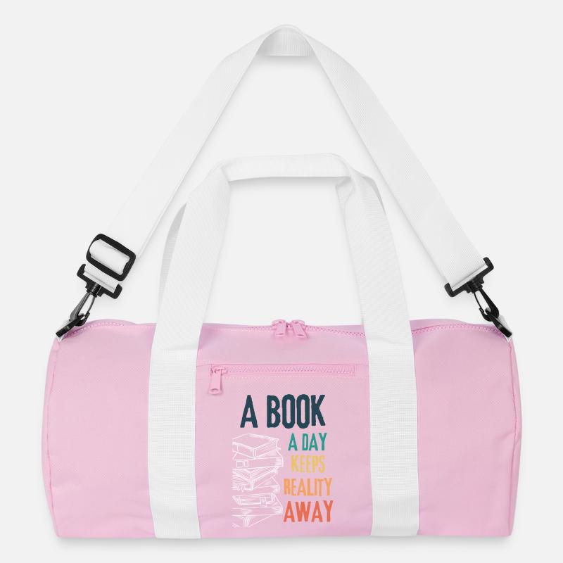 Book A Day Keeps Reality Away Recycled Duffel Bag