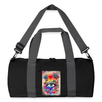 The earth is dripping - Recycled Duffel Bag - black/graphite grey - Front