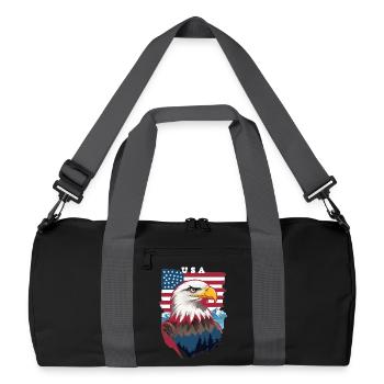 Pygargue à tête blanche - Sac de sport recyclé - noir/gris graphite - Devant