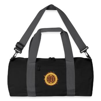 Fiery Bitcoin Solar - Recycled Duffel Bag - black/graphite grey - Front