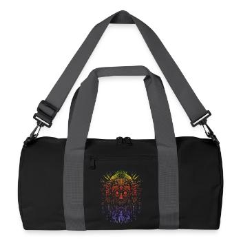 Masque aztèque - Sac de sport recyclé - noir/gris graphite - Devant