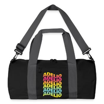 t-shirt Adelio texte effet vague vague texte - Sac de sport recyclé - noir/gris graphite - Devant