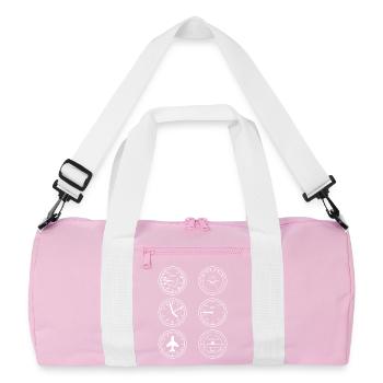 Aircraft Instruments - Recycled Duffel Bag - pink/white - Front