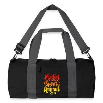 MON CHIEN EST MON ANIMAL SPIRITUEL - Sac de sport recyclé - noir/gris graphite - Devant