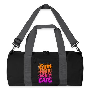 CHEVEUX DE GYM, NE VOUS EN SOUCIEZ PAS, CITATION DE GYM DRÔLE - Sac de sport recyclé - noir/gris graphite - Devant