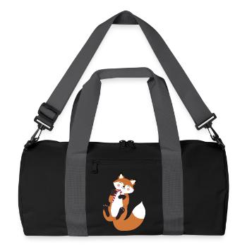 Renard espiègle avec une canne à sucre pour Noël - Sac de sport recyclé - noir/gris graphite - Devant