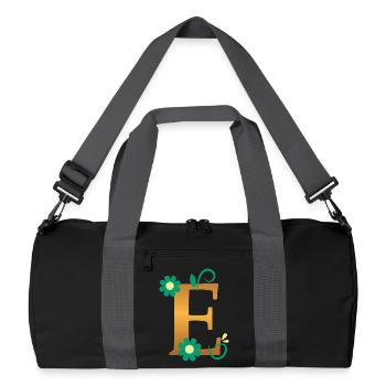 E - Recycelte Duffel Bag - Schwarz/Graphitgrau - Vorne