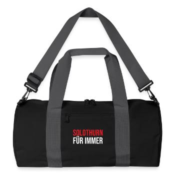 Soleure pour toujours - Sac de sport recyclé - noir/gris graphite - Devant