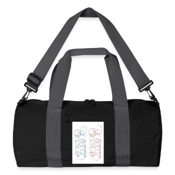 Paris. France. Europe. Monde. - Sac de sport recyclé - noir/gris graphite - Devant