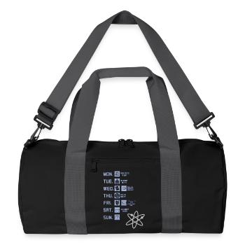 Retro Weekly Planning Illustration - Recycled Duffel Bag - black/graphite grey - Front