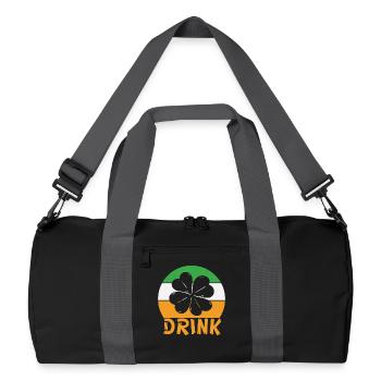 St. Patricks Day drink - Recycelte Duffel Bag - Schwarz/Graphitgrau - Vorne