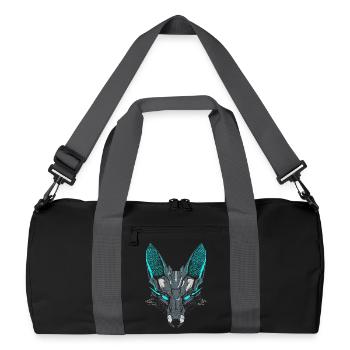 Mecha Fox - Recycled Duffel Bag - black/graphite grey - Front