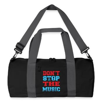 Don ́t stop the music - Recycled Duffel Bag - black/graphite grey - Front