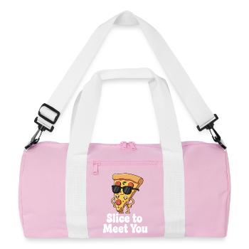 Slice pour vous rencontrer - Sac de sport recyclé - rose/blanc - Devant