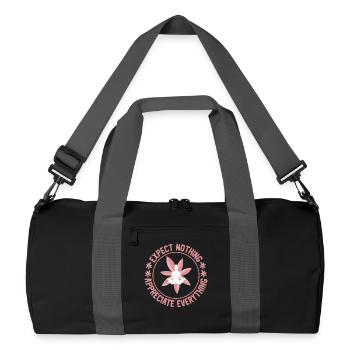 Le yoga n’attend rien - Sac de sport recyclé - noir/gris graphite - Devant