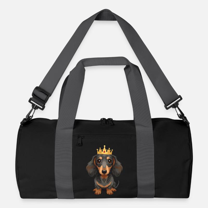 Kleiner Dackel mit Krone Cute Design Recycelte Duffel Bag