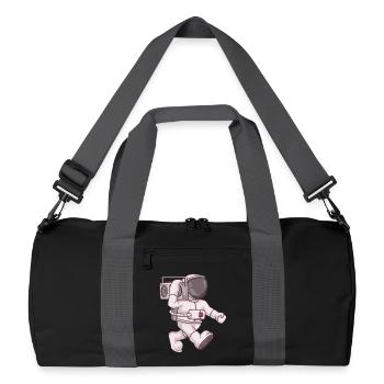 astronaut boombox  - Recycled Duffel Bag - black/graphite grey - Front