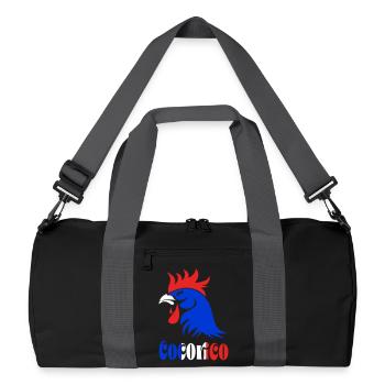 Coq bleu blanc rouge  - Sac de sport recyclé - noir/gris graphite - Devant