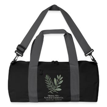 Herbal Mix – Rosmarin & Salbei - Recycelte Duffel Bag - Schwarz/Graphitgrau - Vorne