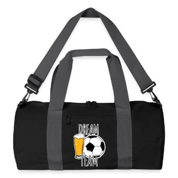 Dream Team ! Bière et football, sports et fans de bière ! - Sac de sport recyclé - noir/gris graphite - Devant
