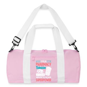 Apotheker Pharmazeutisch-technischer - Recycelte Duffel Bag - Rosa/Weiß - Vorne