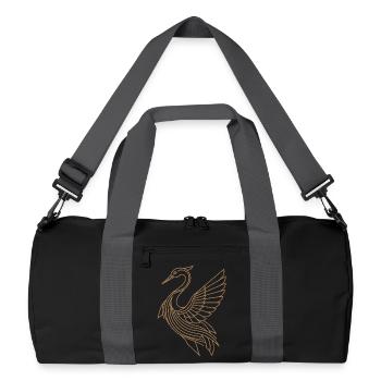 Art Deco - Heron - Recycled Duffel Bag - black/graphite grey - Front