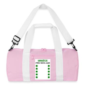 Résolutions du Nouvel An Trèfles du réveillon du Nouvel An - Sac de sport recyclé - rose/blanc - Devant