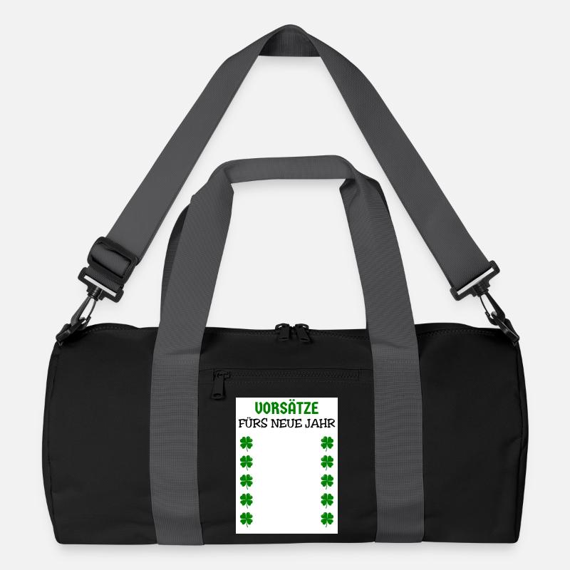 New Year's Resolutions New Year's Eve New Year Shamrocks - Recycled Duffel Bag - black/graphite grey