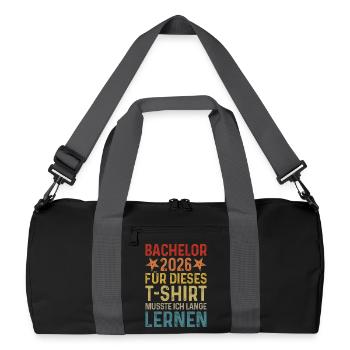 T-shirt de remise des diplômes de licence 2026 - Sac de sport recyclé - noir/gris graphite - Devant