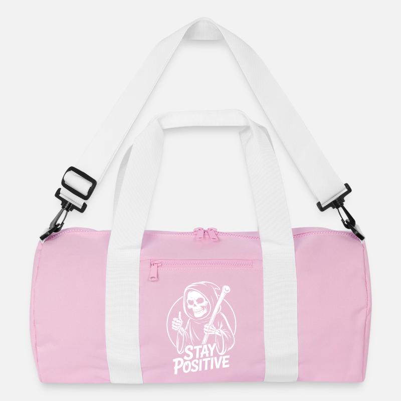 Bleib Positiv Grim Reaper Design Recycelte Duffel Bag