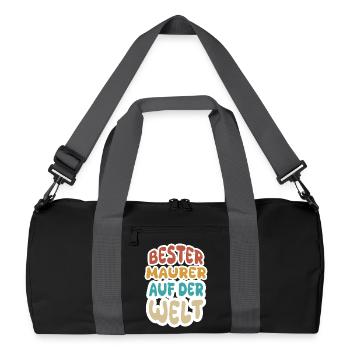 Appointment as a bricklayer - Recycled Duffel Bag - black/graphite grey - Front