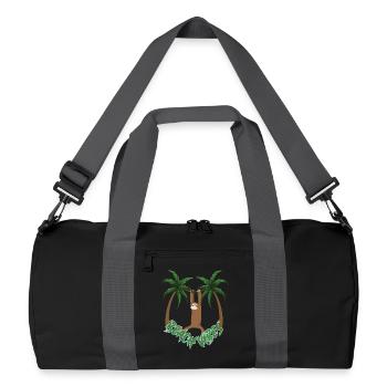 Beach Vibes Sloth - Recycled Duffel Bag - black/graphite grey - Front