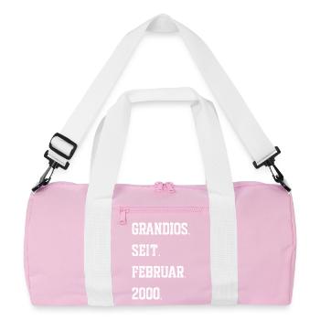 Birthday February 2000 - Recycled Duffel Bag - pink/white - Front