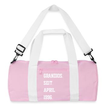 Birthday April 1996 - Recycled Duffel Bag - pink/white - Front