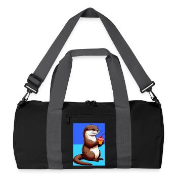 loutre - Sac de sport recyclé - noir/gris graphite - Devant
