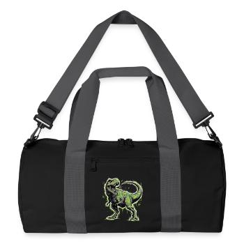 Tyrannosaur_electrique Dinosaure - Sac de sport recyclé - noir/gris graphite - Devant