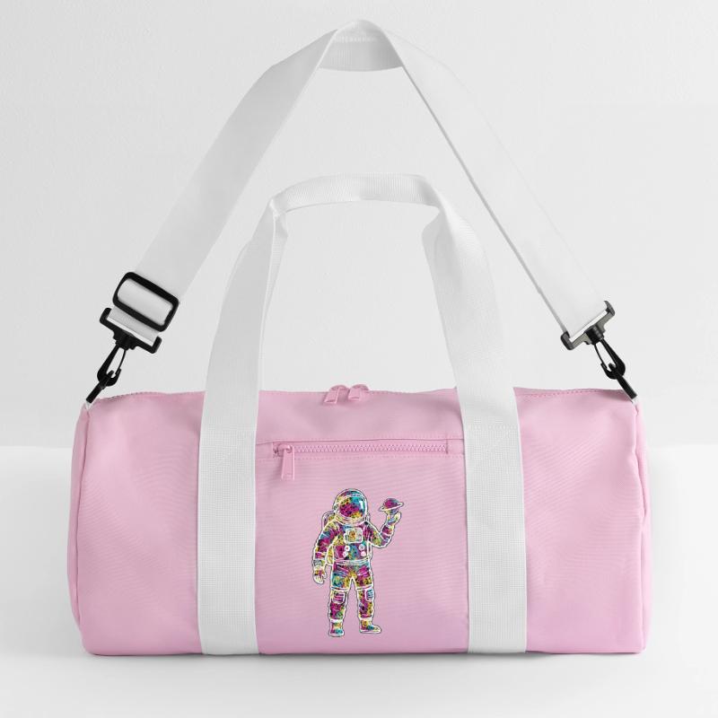 Space Astronaut Scribble Planet Scribbles Recycled Duffel Bag