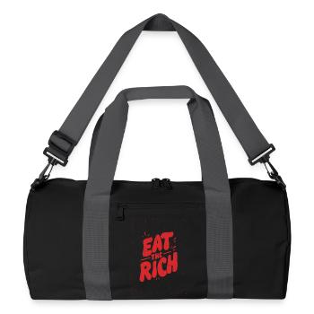 Eat the Rich Graffiti - Recycelte Duffel Bag - Schwarz/Graphitgrau - Vorne