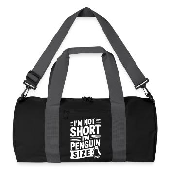 Je ne suis pas petit, je suis de la taille d’un pingouin - Sac de sport recyclé - noir/gris graphite - Devant