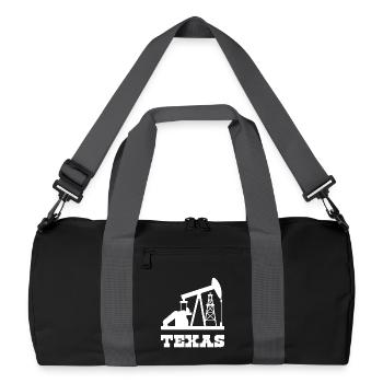 Conception de pompe pour champs pétrolifères du Texas - Sac de sport recyclé - noir/gris graphite - Devant